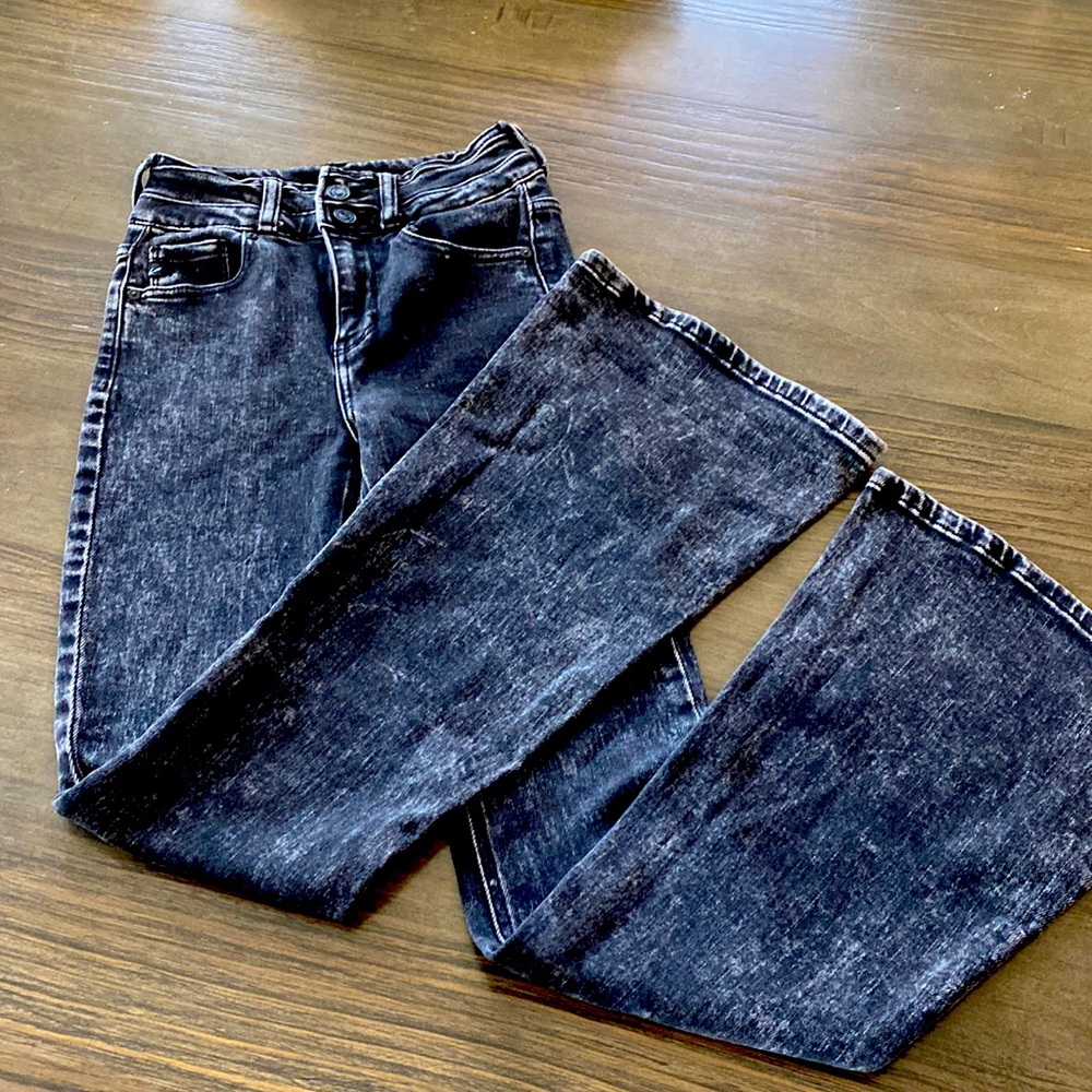 KanCan Black Washed Flare Jeans